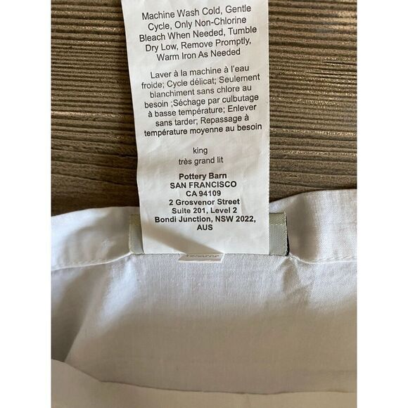 Pottery Barn Mixed Linen King Size Bed Skirt - Picture 4 of 5